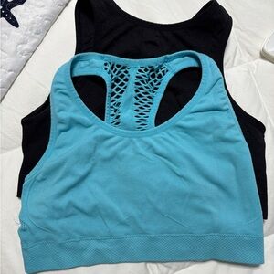 Marika Deep Teal Sports Bra & high neck black jockey